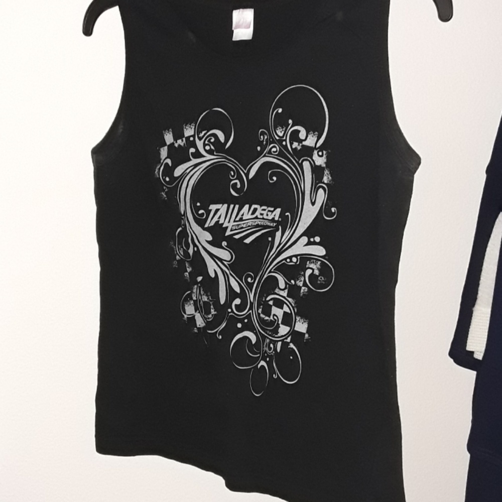 Tailadega black and grey tank top